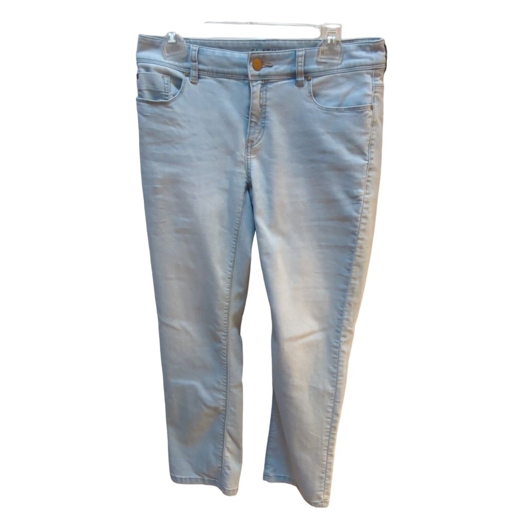 Chico's Platinum light straight leg cropped jeans jeans 00 (2) 26.5" inseam